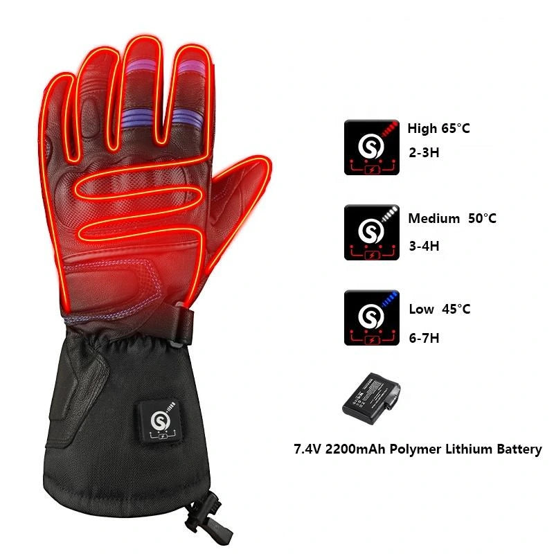 Electrically Heated Motorcycle Gloves