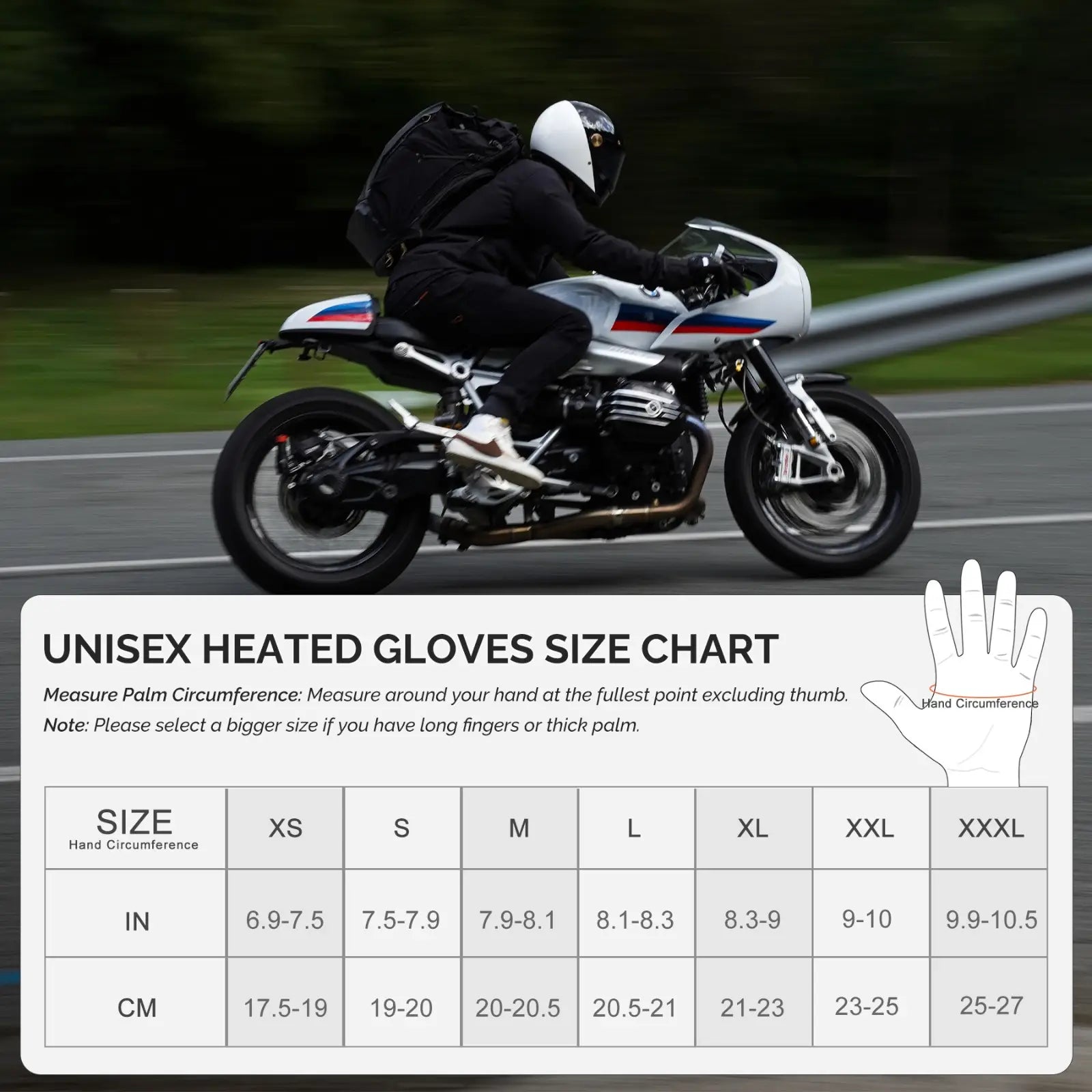 Electrically Heated Motorcycle Gloves
