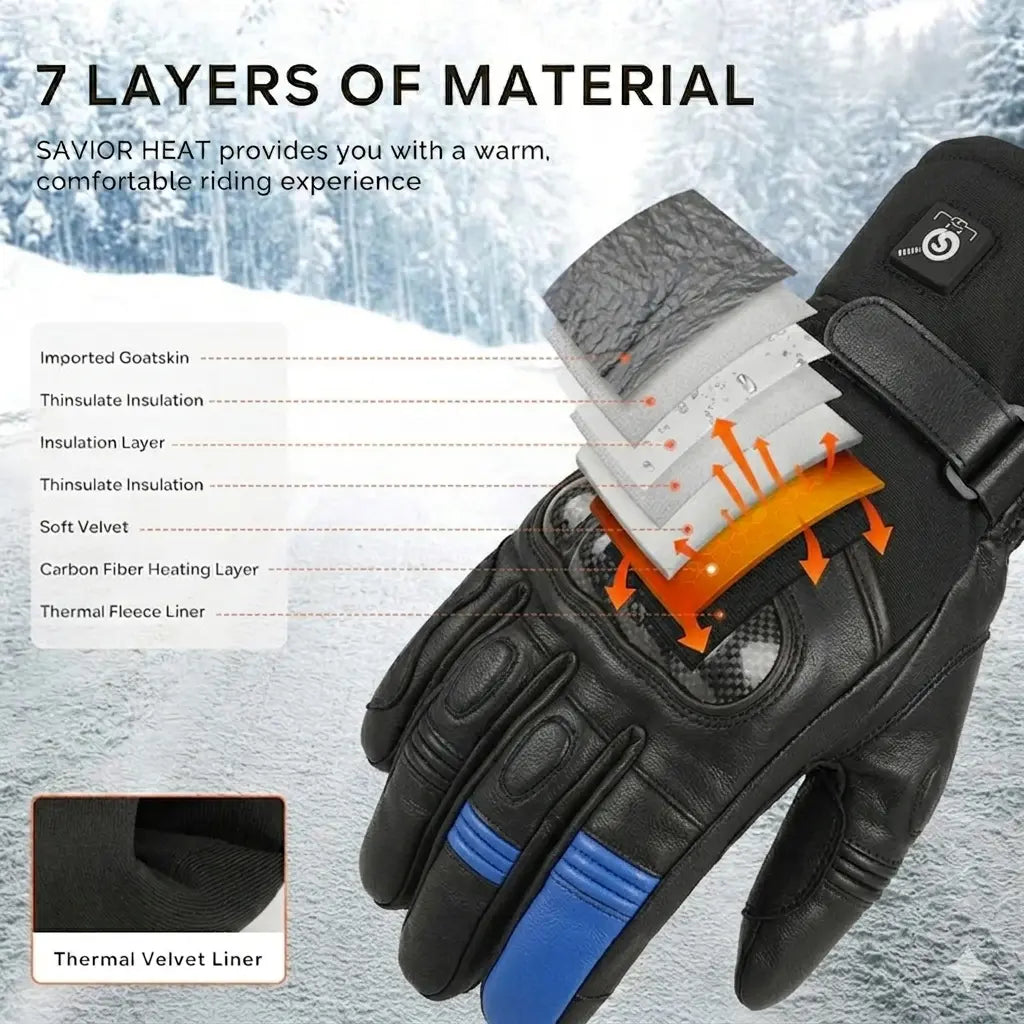 Electrically Heated Motorcycle Gloves