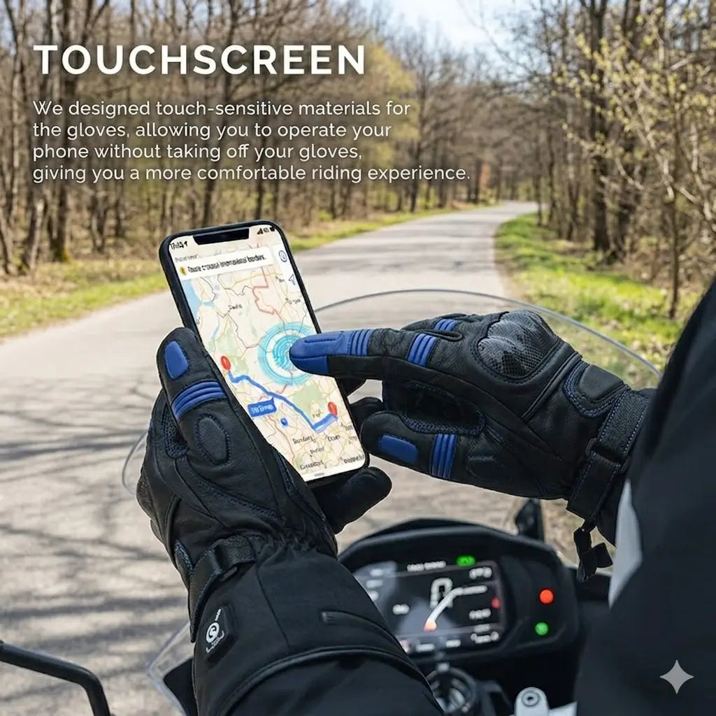 Electrically Heated Motorcycle Gloves